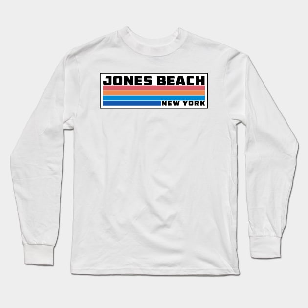 Jones Beach New York Long Island Wantagh Nassau County Long Sleeve T-Shirt by TravelTime